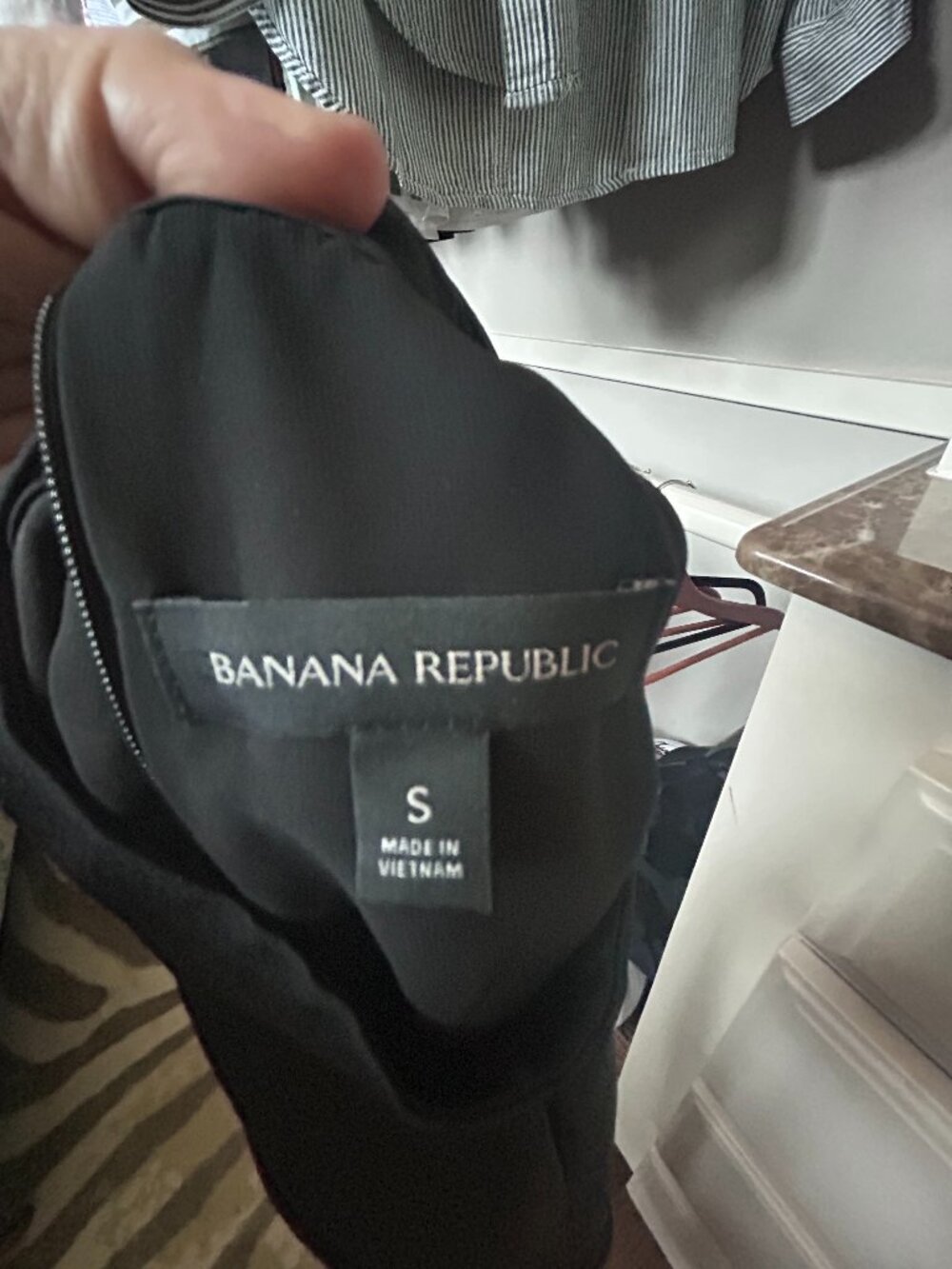 Small Silky Black Banana Republic Blouse